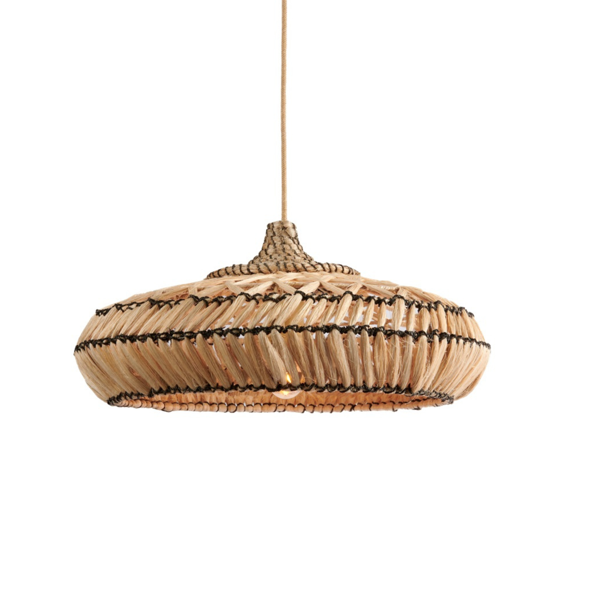 Good&Mojo hanglamp Abaca Rinjani - 50x24 - naturel - S